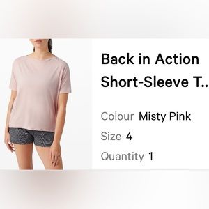 Lululemon Back in Action Short Sleeve